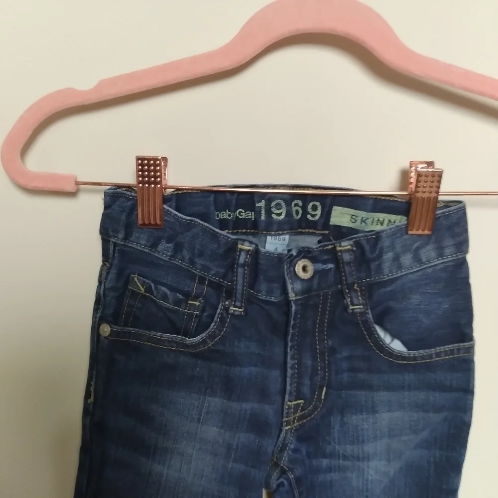 Baby Gap 1969 Medium Wash Adjustable Waist Skinny Jeans Size 4 Years